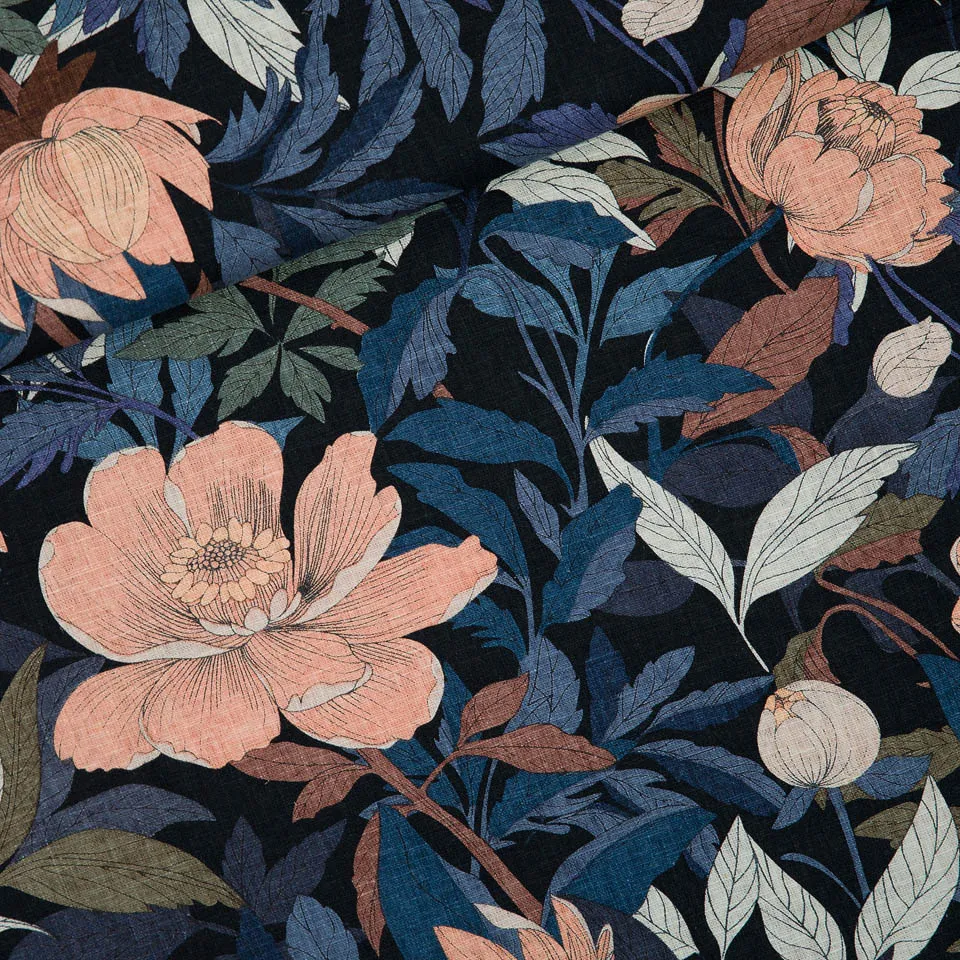 Linnen viscose pasture rose black - See You At Six